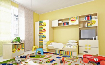 Детская комната Клаксон (Бежевый/корпус Клен) в Горячегорске - goryachegorsk.mebel54.com | фото