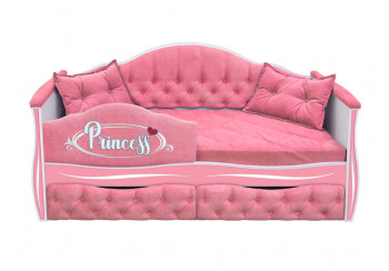 Кровать 160 серии Иллюзия 2 ящика 36 Розовый (мягкий бортик/подушки) в Горячегорске - goryachegorsk.mebel54.com | фото