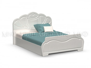 Кровать 1,6м Гармония (Белый/Белый глянец) в Горячегорске - goryachegorsk.mebel54.com | фото