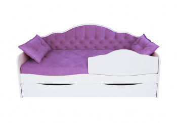 Кровать 180 серии Иллюзия Лайт 1 ящик 32 Фиолетовый (подушки) в Горячегорске - goryachegorsk.mebel54.com | фото