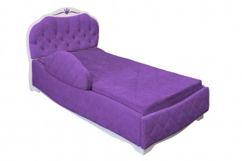 Кровать 190 Гармония Lux 32 Фиолетовый (мягкий бортик) в Горячегорске - goryachegorsk.mebel54.com | фото