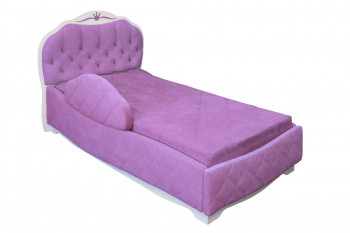 Кровать 190 Гармония Lux 67 Светло-фиолетовый (мягкий бортик) в Горячегорске - goryachegorsk.mebel54.com | фото