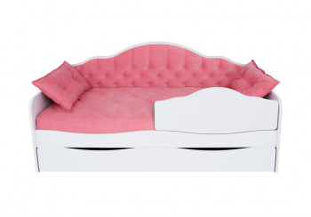 Кровать 190 серии Иллюзия Лайт 1 ящик 89 Розовый (подушки) в Горячегорске - goryachegorsk.mebel54.com | фото