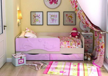 Кровать Алиса КР-812 1,6 Белфорд/Розовый металлик в Горячегорске - goryachegorsk.mebel54.com | фото