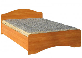 Кровать двойная 1600-1 без матраса (круглые спинки) Вишня Оксфорд в Горячегорске - goryachegorsk.mebel54.com | фото