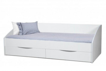 Кровать одинарная "Фея - 3" (симметричная) New/(белый / белый / ДВПО: белый) в Горячегорске - goryachegorsk.mebel54.com | фото