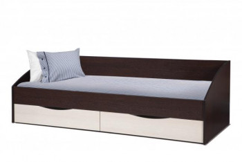 Кровать одинарная "Фея - 3" (симметричная) New (венге / вудлайн кремовый / ДВПО: белый) в Горячегорске - goryachegorsk.mebel54.com | фото