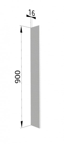 Панель торцевая (для шкафа верхнего торцевого высокого) ВПТ 400 Капри (Липа белый) в Горячегорске - goryachegorsk.mebel54.com | фото