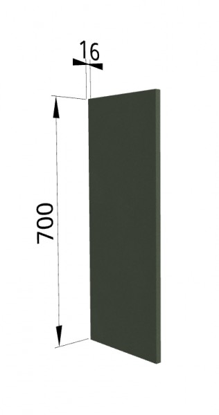 Панель торцевая П Квадро (для шкафа верхнего) Оливково-зеленый в Горячегорске - goryachegorsk.mebel54.com | фото