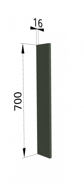Панель торцевая ПТ 400 Квадро (для шкафа торцевого верхнего) Оливково-зеленый в Горячегорске - goryachegorsk.mebel54.com | фото