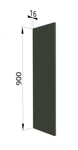 Панель торцевая ВП Квадро (для шкафа верхнего высокого) Оливково-зеленый в Горячегорске - goryachegorsk.mebel54.com | фото