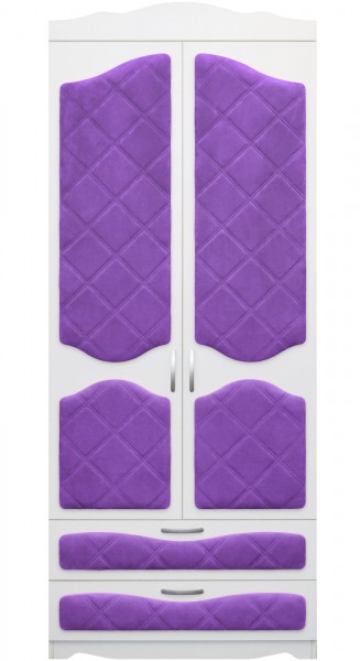 Шкаф 2-х створчатый с ящиками серии Иллюзия 32 Фиолетовый в Горячегорске - goryachegorsk.mebel54.com | фото
