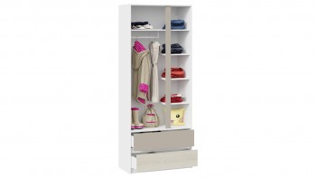 Шкаф для одежды комбинированный «Сканди» Дуб Гарден/Белый/Глиняный серый в Горячегорске - goryachegorsk.mebel54.com | фото