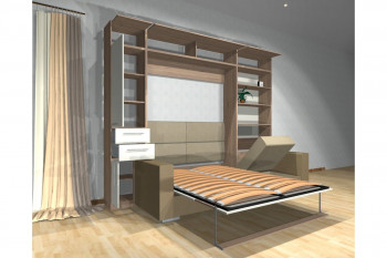 Шкаф-кровать с диваном Каролина в Горячегорске - goryachegorsk.mebel54.com | фото