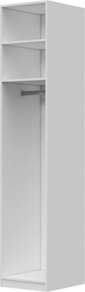 Шкаф ШР-1 зеркало, правый, Вива (Белый/Белый глянец/Платина) в Горячегорске - goryachegorsk.mebel54.com | фото