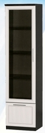 Шкаф средний с ящиком и стеклодверью ДЛЯ ГОСТИНОЙ ШСЯС-450 Венге/Дуб выбеленный в Горячегорске - goryachegorsk.mebel54.com | фото