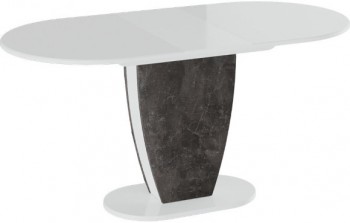 Стол обеденный «Монреаль» Тип 1 (Белый глянец/Моод темный) в Горячегорске - goryachegorsk.mebel54.com | фото